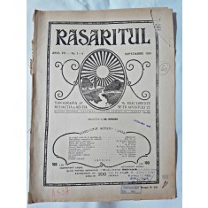 Revista Rasaritul, anul VII, nr.1-4/1924 (din cuprins, versuri de V.Militaru)