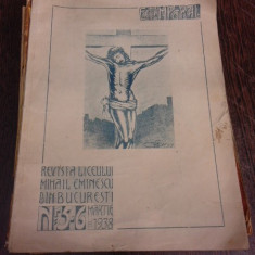 Revista liceului Mihail Eminescu din Bucuresti nr.5-6/1938