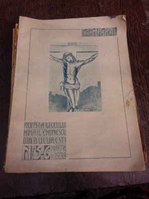 Revista liceului Mihail Eminescu din Bucuresti nr.5-6/1938 foto