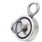 Magnet neodim oală D 48 mm cu două c&acirc;rlige inelare și două fețe x 70 kg - magnet fishing