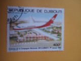 DJIBOUTI 1980, AVIAȚIE - ȘTAMPILAT