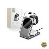 Incarcator Retea Wireless Tech-Protect QI15W-A42 3in1 15W 1.67A Gri