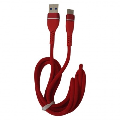 Cablu de incarcare si date, USB Tip-C, 1m, 5A, USB 3.0, Rosu foto