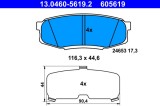 ATE 13.0460-5619.2 set placute frana,frana disc