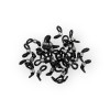 Set 10 clipsuri siliconice pentru ochelari 20 mm Negru argintiu, Crisalida
