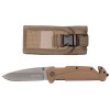 Briceag de vanatoare IdeallStore®, General Assault, otel inoxidabil, 21.5 cm, bej, teaca inclusa