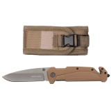Briceag de vanatoare IdeallStore&reg;, General Assault, otel inoxidabil, 21.5 cm, bej, teaca inclusa