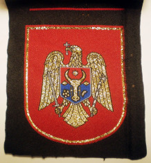 5.475 REPUBLICA MOLDOVA ECUSON EMBLEMA PATCH STEMA NATIONALA 89/74mm foto