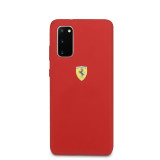 Cumpara ieftin Husa Cover Ferrari SF Silicone pentru Samsung Galaxy S20 Rosu