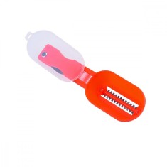 Curatator Peste, Myvit, ce contine cuva depozitare solzi Peste + mini cutit de Inox incorporat pentru razuire solzi, rosu