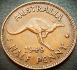 Cumpara ieftin Moneda istorica HALF PENNY - AUSTRALIA, anul 1949 * cod 4304 = excelenta, Australia si Oceania