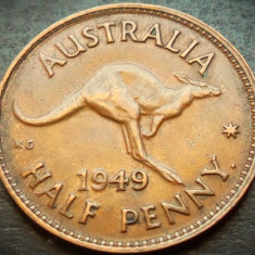 Moneda istorica HALF PENNY - AUSTRALIA, anul 1949 * cod 4304 = excelenta