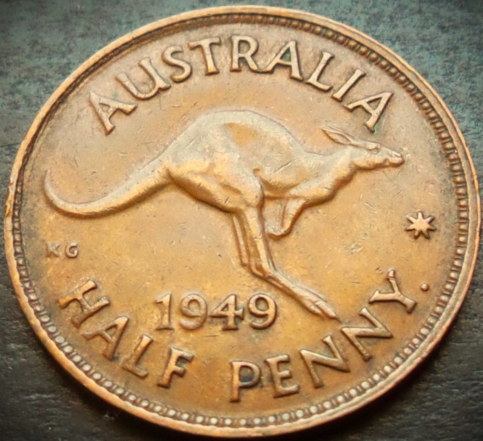 Moneda istorica HALF PENNY - AUSTRALIA, anul 1949 * cod 4304 = excelenta