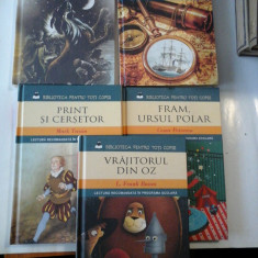 4 VOL - OCOLUL PAMANTULUI IN OPTZECI DE ZILE - JULES VERNE; - FRAM, URSUL POLAR - CEZAR PETRESCU; - CAINELE DIN BASKERVILLE - SIR ARTHUR CONAN DO