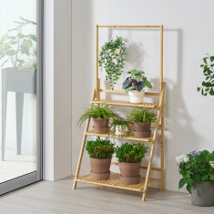 Suport flori Brando bambus tip scara [en.casa] HausGarden Leisure
