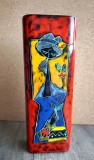Vaza modernista din ceramica glazurata, Italia