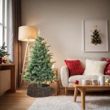 vidaXL Guler pentru Pomul de Crăciun Negru 75 x 75 x 25 cm 42020161