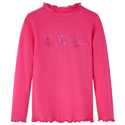 Tricou pentru copii cu m&amp;acirc;neci lungi, roz aprins, 92 13704 foto