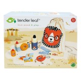 Kitul exploratorului safari din lemn premium, Tender Leaf Toys, 10 piese