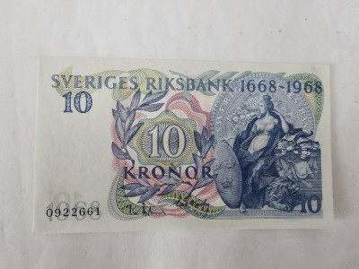 Suedia 10 Kronor 1968 Noua foto