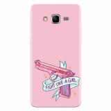 Husa silicon pentru Samsung Grand Prime, Fight Like A Girl