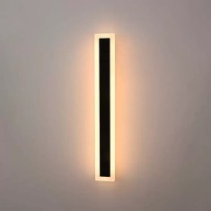 Aplica LED de Exterior Mack, Lungime 60cm, 8W, IP65, Metal, Liniar, Negru ModernLight Concept