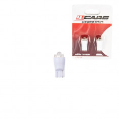 Bec tip LED 12V 5W soclu plastic T10 W2,1X9,5d 2buc 4Cars - Alb focalizat Auto Lux Edition foto