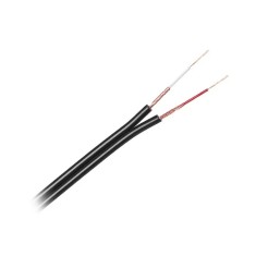 Cablu 2x RCA 4mm negru 1m Cabletech KAB0207-1