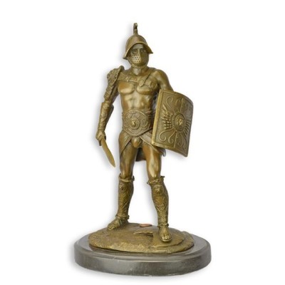 Gladiator-statueta din bronz cu un soclu din marmura BF-22 foto