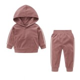 Trening roz pudra din catifea pentru fetite (Marime Disponibila: 3-6 luni