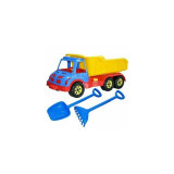 Camion pentru nisip, cu lopata si grebla , lungime 60 cm , multicolor, Robentoys