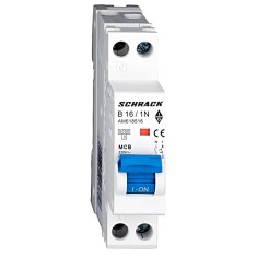 AM417506-- : Intreruptor automat AMPARO, 4,5kA, C6A, 1P+N, 1modul