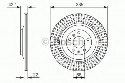 Disc frana AUDI A8 (4E) (2002 - 2010) BOSCH 0 986 479 591 foto