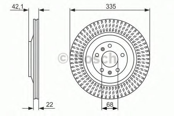 Disc frana AUDI A8 (4E) (2002 - 2010) BOSCH 0 986 479 591