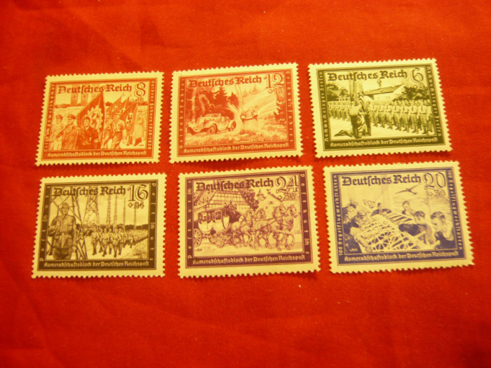 Serie Germania 1941 Deutsches Reich -Armata Germaniei ,6 valori