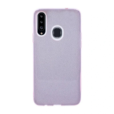 Husa Cover Fashion Glitter pentru Samsung Galaxy A20s Roz foto