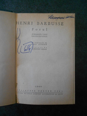 Henri Barbusse - Focul (1960, Editie cartonata) foto