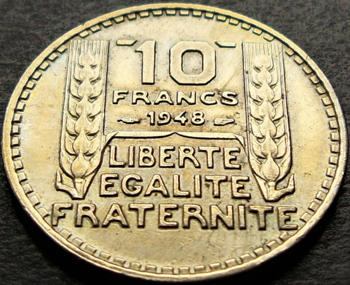 Moneda istorica 10 FRANCI / FRANCS - FRANTA, anul 1948 * cod 1322 A