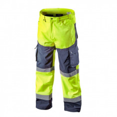 Pantaloni de lucru, reflectorizanti, impermeabili, galben, model Visibility, marimea XL/56, NEO foto