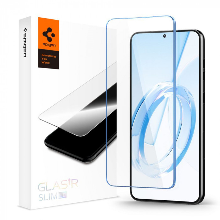 Folie de protectie Spigen Glas.TR Slim pentru Samsung Galaxy S23+ Plus Transparent