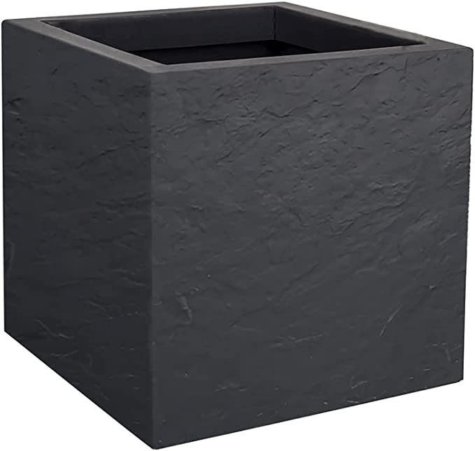 Jardiniera mare patrata antracit 49,5x49,5x49,5 cm STONE