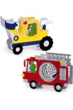 2 bucăți Lămpi pentru copii Kit de bricolaj Lămpi Camion de pompieri și Excavator