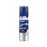 Gel de ras pentru barbati cu efect de curatare Gillette Series cu carbune, protectie completa impotriva iritatiei, 200 ml