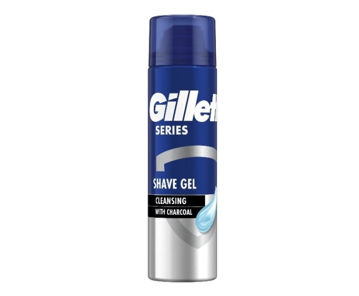 Gel de ras pentru barbati cu efect de curatare Gillette Series cu carbune, protectie completa impotriva iritatiei, 200 ml