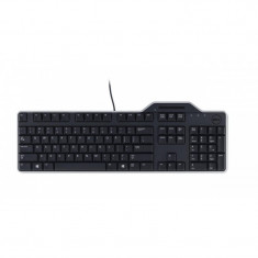 Tastatura Dell, Wired, Taste Low Profie, USB, Rezistenta la apa, Layout US, Negru