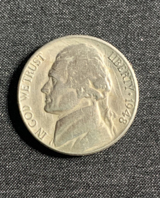 Moneda Five Cents 1948 USA foto