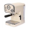 Espressor Retro Heinner, 1100 W, 15 bar, 1.25 l, termometru frontal, carcasa inox/plastic, tava detasabila, Crem