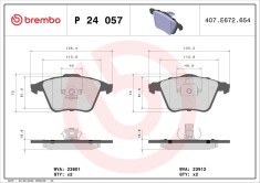 BREMBO P 24 057 PRIME LINE set placute frana,frana disc