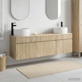 Cumpara ieftin Set dulap baie 3 buc. Stejar Sonoma 157 x 44,5 x 80 cm