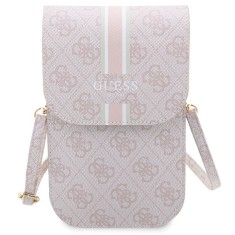 Geanta guess pentru telefon - slot card, universala, eco-leather, ajustabila - pink foto